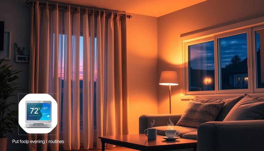 Evening smart home routines