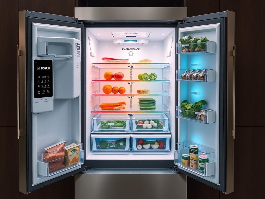 Bosch FreshSense AI refrigerator with precision temperature control system Bosch FreshSense AI refrigerator with precision temperature control system