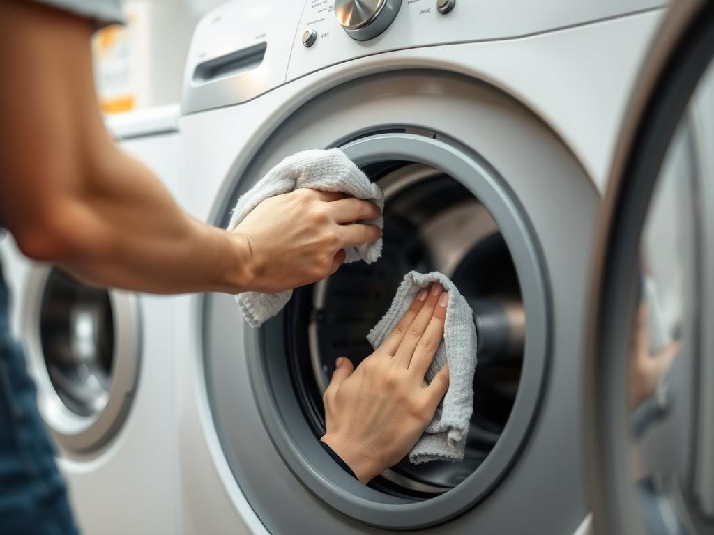 Person cleaning washing machine gasket - maintenance for top 10 washing machines in 2025 Person cleaning washing machine gasket - maintenance for top 10 washing machines in 2025