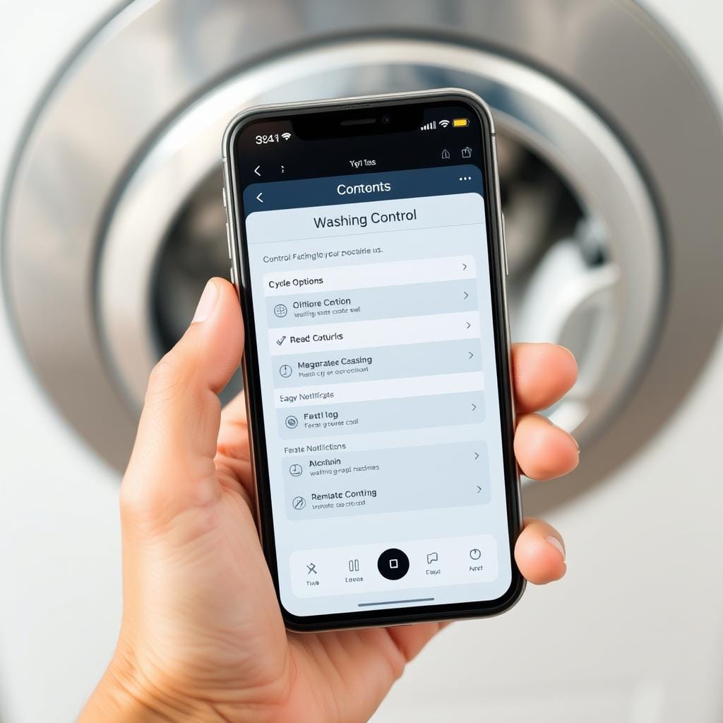 Smart washing machine app interface - feature in top 10 washing machines in 2025 Smart washing machine app interface - feature in top 10 washing machines in 2025