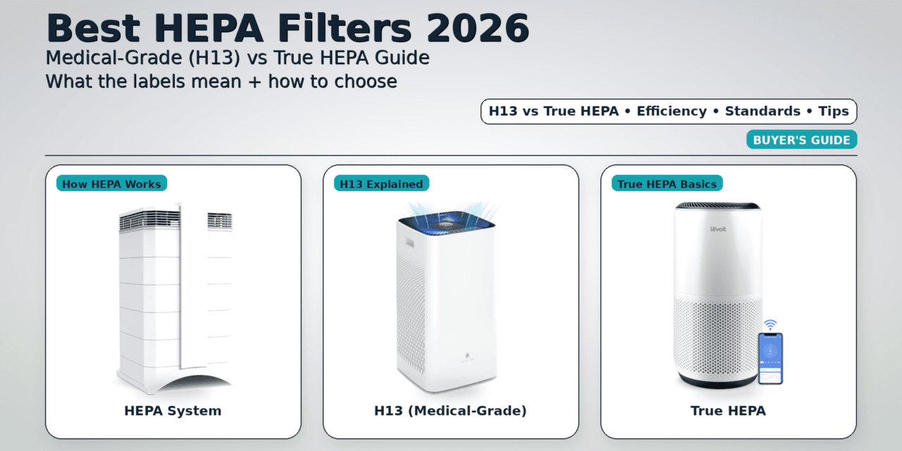 Best HEPA Filters 2026: Medical-Grade (H13) vs True HEPA Guide